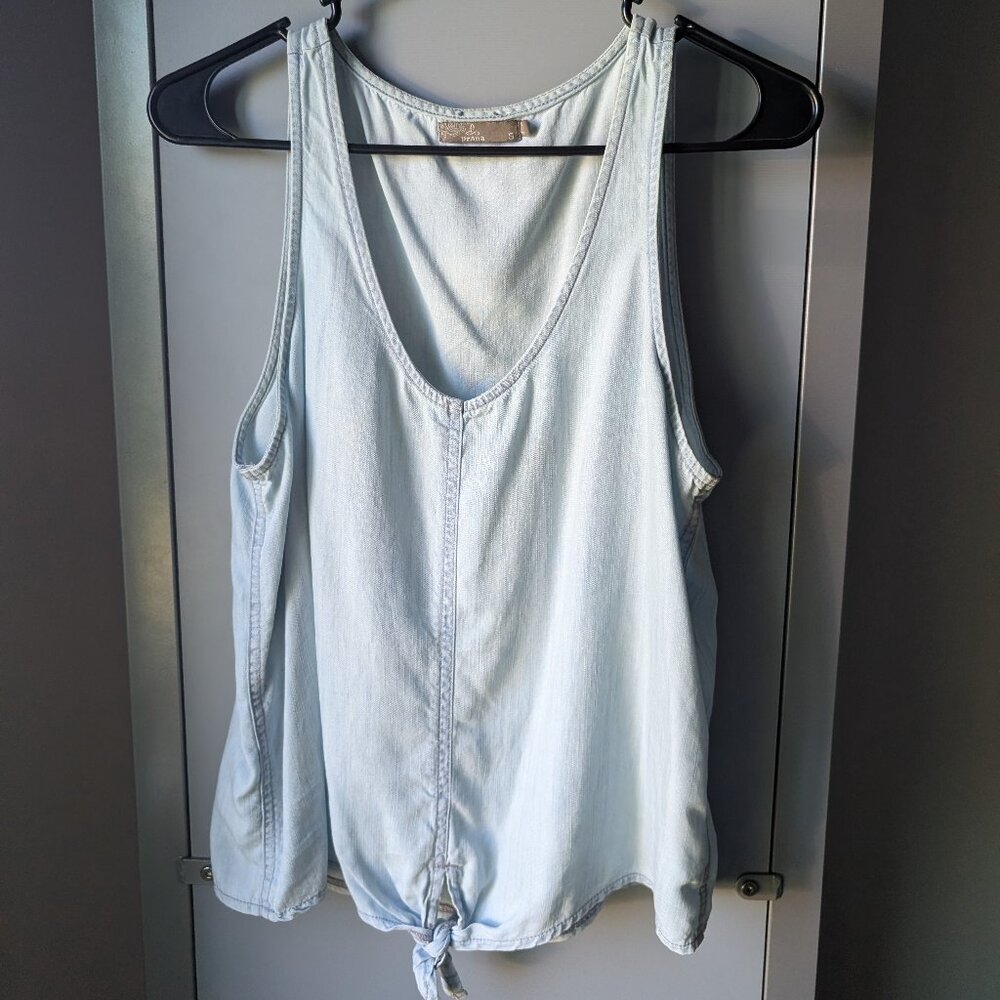 Prana tie tank light denim